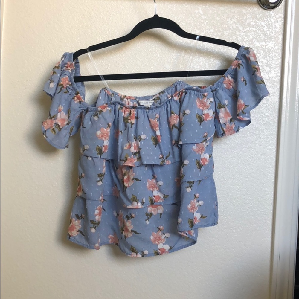 AE strapless top w/attached sleeves